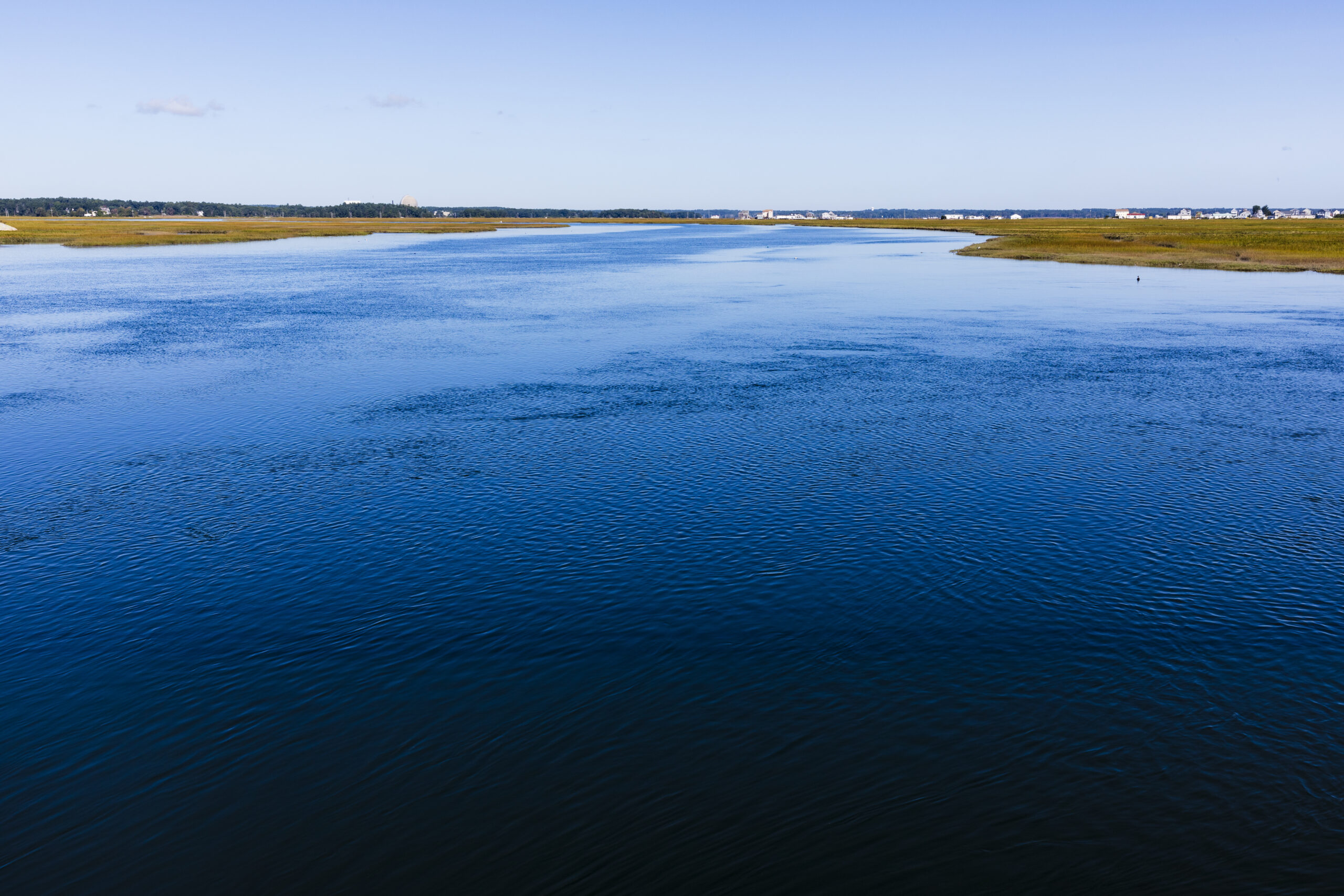 View across the water of the Hampton-Seabrook Estuary. Credit: Jerry Monkman.