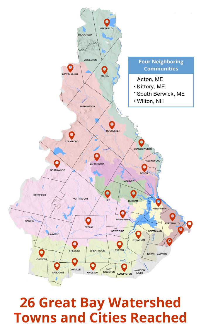 A map of the Great Bay watershed